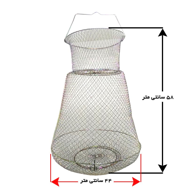 سبد زنده نگه دار فلزی سایز بزرگ XL — تصویر ۵