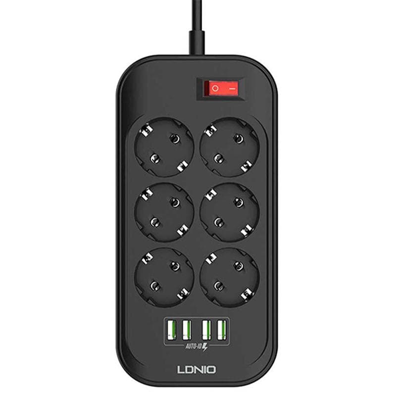 هاب شارژر و چند راهی برق الدینیو مدل LDNIO SE6403