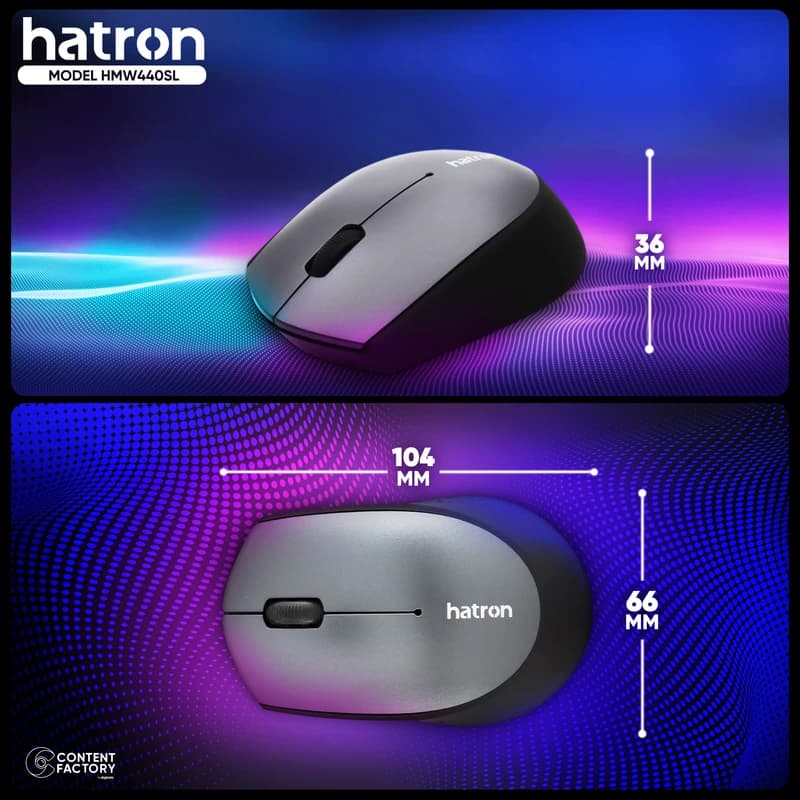 موس بی سیم هترون مدل HMW440SL - لپ‌ تاپ غدیر | خرید و فروش لپ‌ تاپ استوک و برندهای HP، Dell، Lenovo، Surface — تصویر ۴