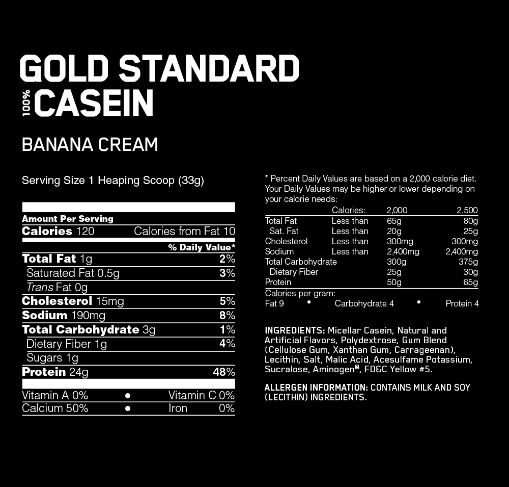 کازئین گلد استاندارد اپتیموم نوتریشن | OPTIMUM NUTRITON CASEIN GOLD STANDARD — تصویر ۳