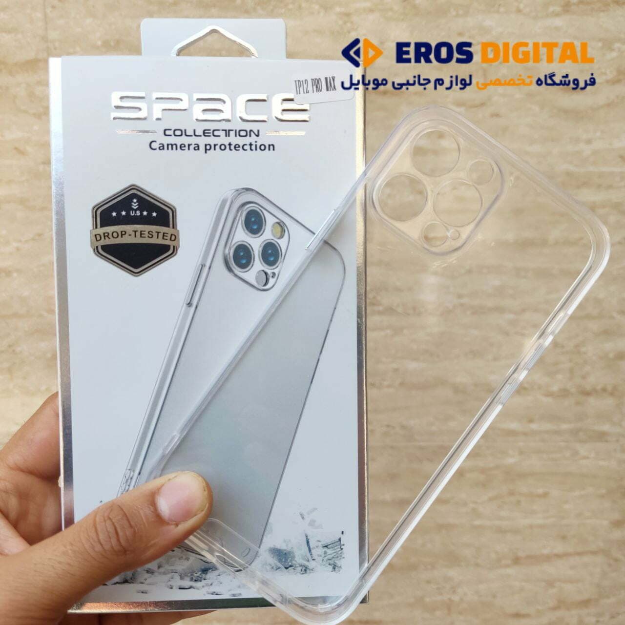 قاب شفاف iPhone 12 Pro Max مدل Space Collection محافظ لنز دار