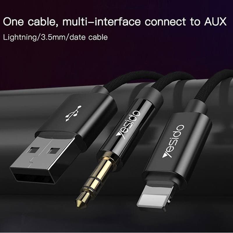 کابل AUX آیفون یسیدو مدل YESIDO YAU18 Lightning To AUX — تصویر ۲