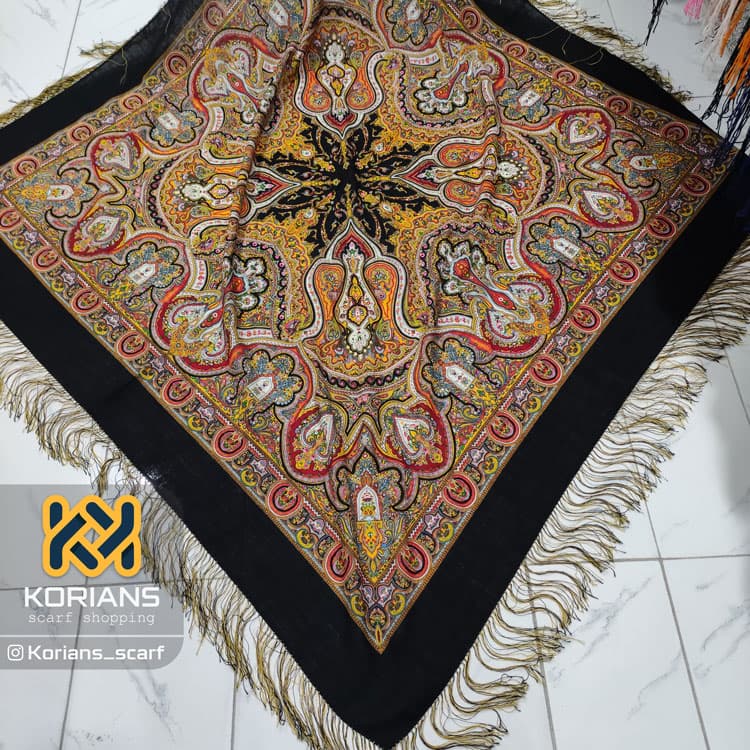 روسری ترکمن پشمی کد rw8731 — تصویر ۳