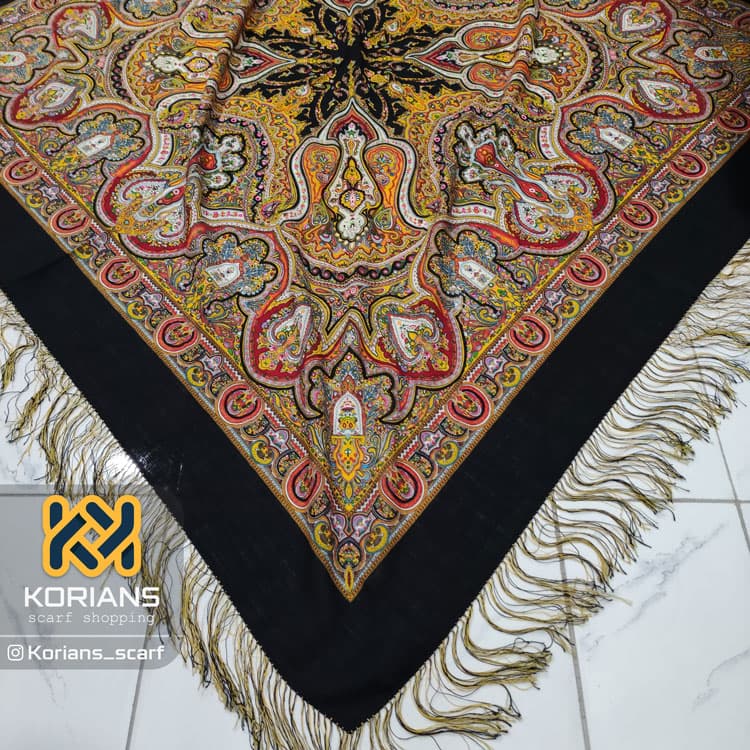 روسری ترکمن پشمی کد rw8731 — تصویر ۴
