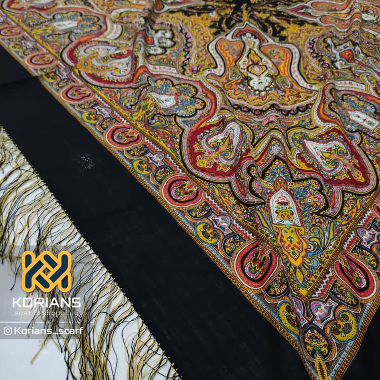 روسری ترکمن پشمی کد rw8731 — تصویر ۵