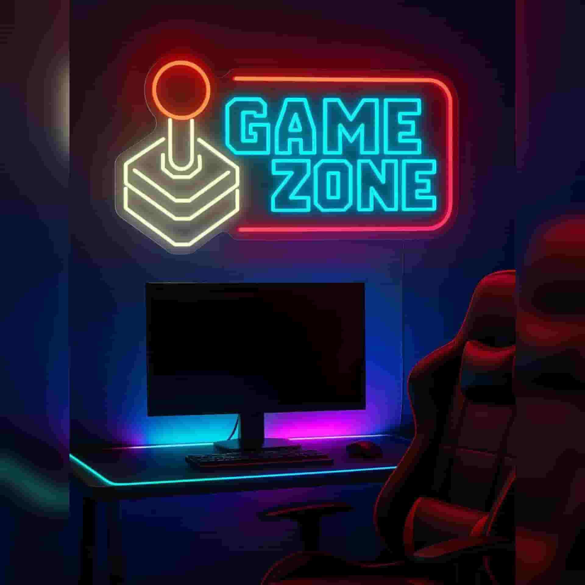 تابلو نئون گیمینگ طرح GameZone