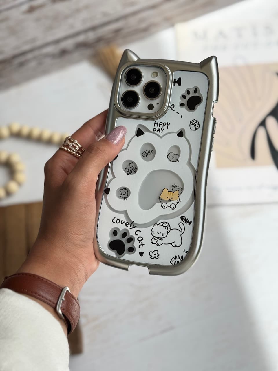 قاب پنجه گربه گوش دار (آیفون) — تصویر ۶