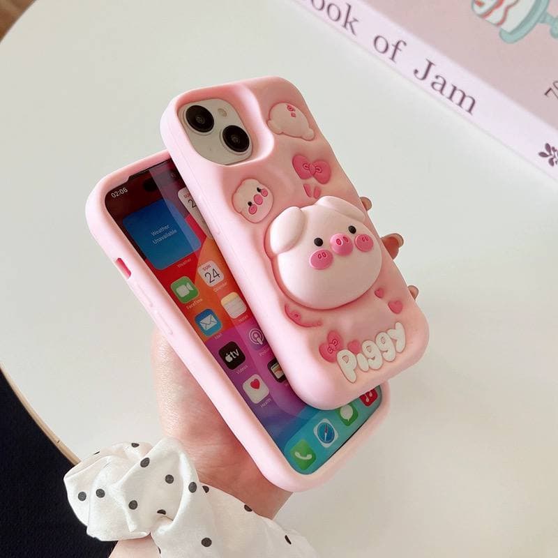 قاب piggy پاپ سوکتی (آیفون سامسونگ شیائومی) — تصویر ۳