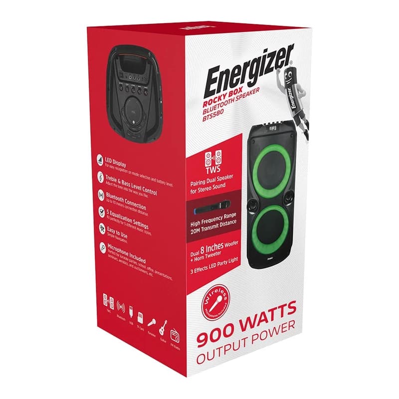 اسپیکر شارژی چمدانی Energizer- BTS 580 — تصویر ۲