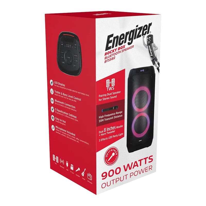 اسپیکر شارژی چمدانی Energizer-BTS 582 — تصویر ۲