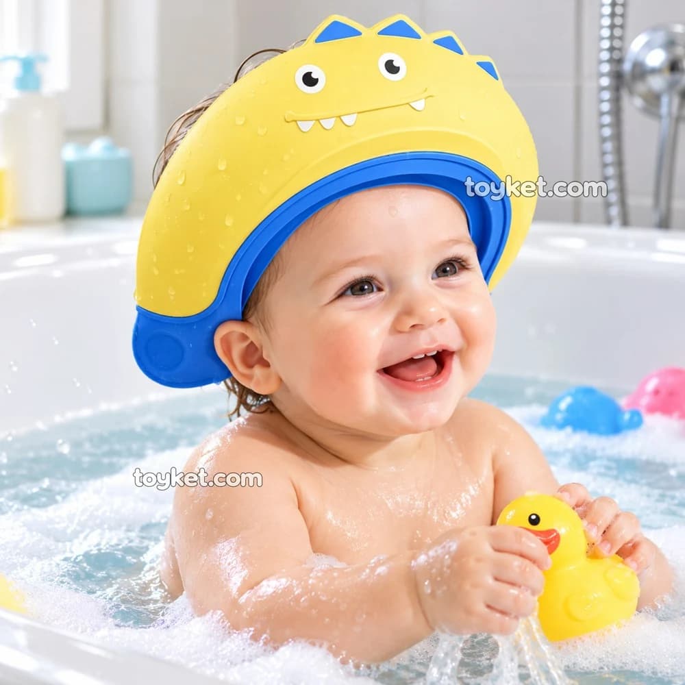 کلاه حمام سیلیکونی کودک کیدیلو طرح دایناسور بامزه Kidilo