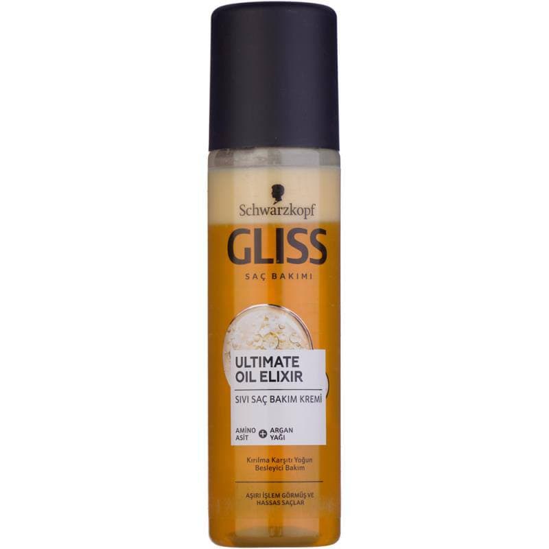 اسپری نرم کننده مو گلیس مدل ULTIMATE OIL ELIXIR – طلایی