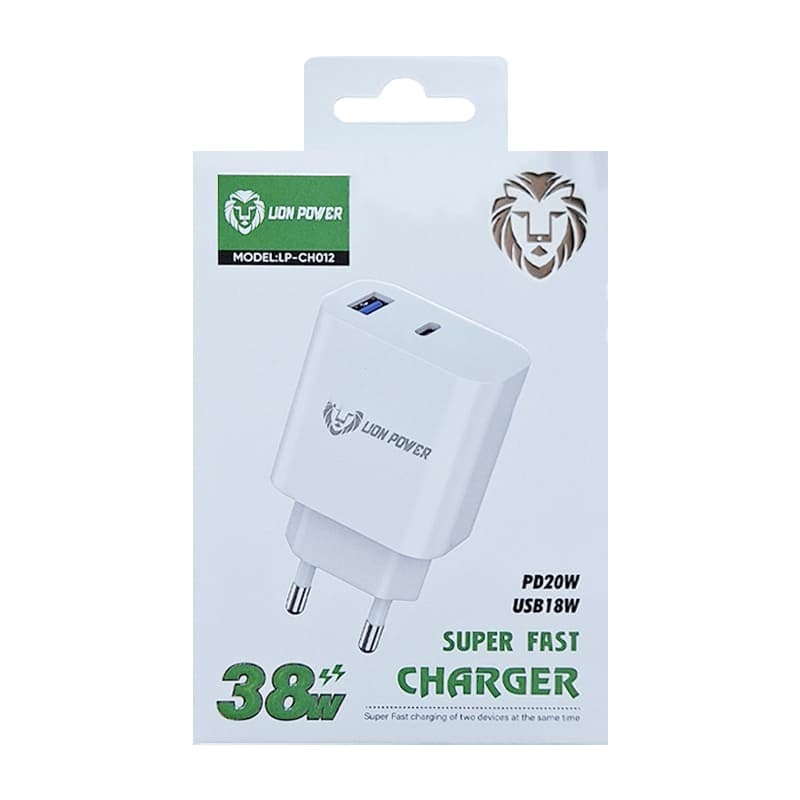 آداپتور LION POWER LP-CH012 USB+PD20W