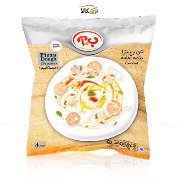 نان پیتزا منجمد ب.آ – 4 عددی