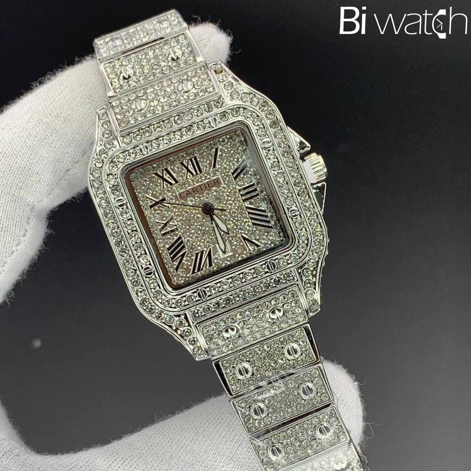 ساعت مچی فول نگین کارتیر Cartier Full Diamond 4513C