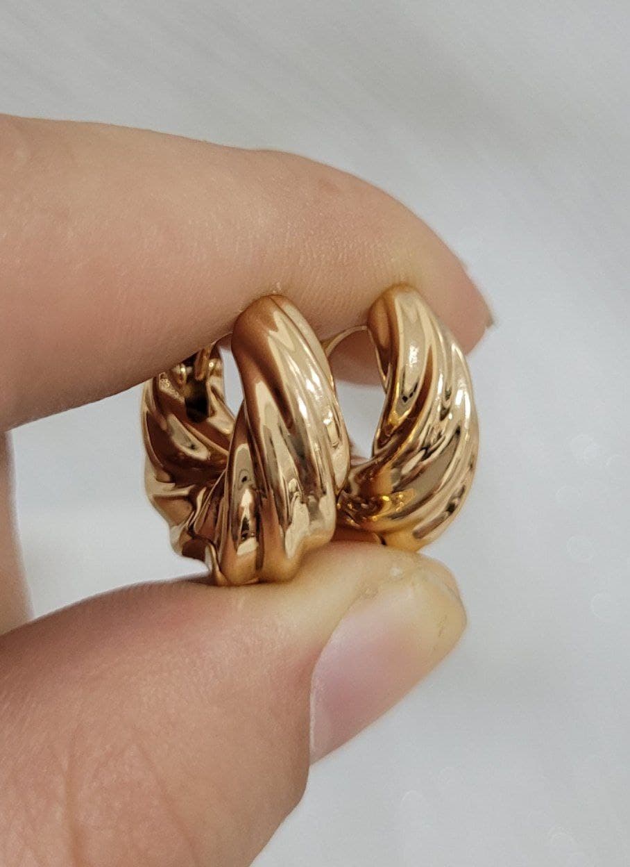 گوشواره آینه ای پیچ کد 12628
