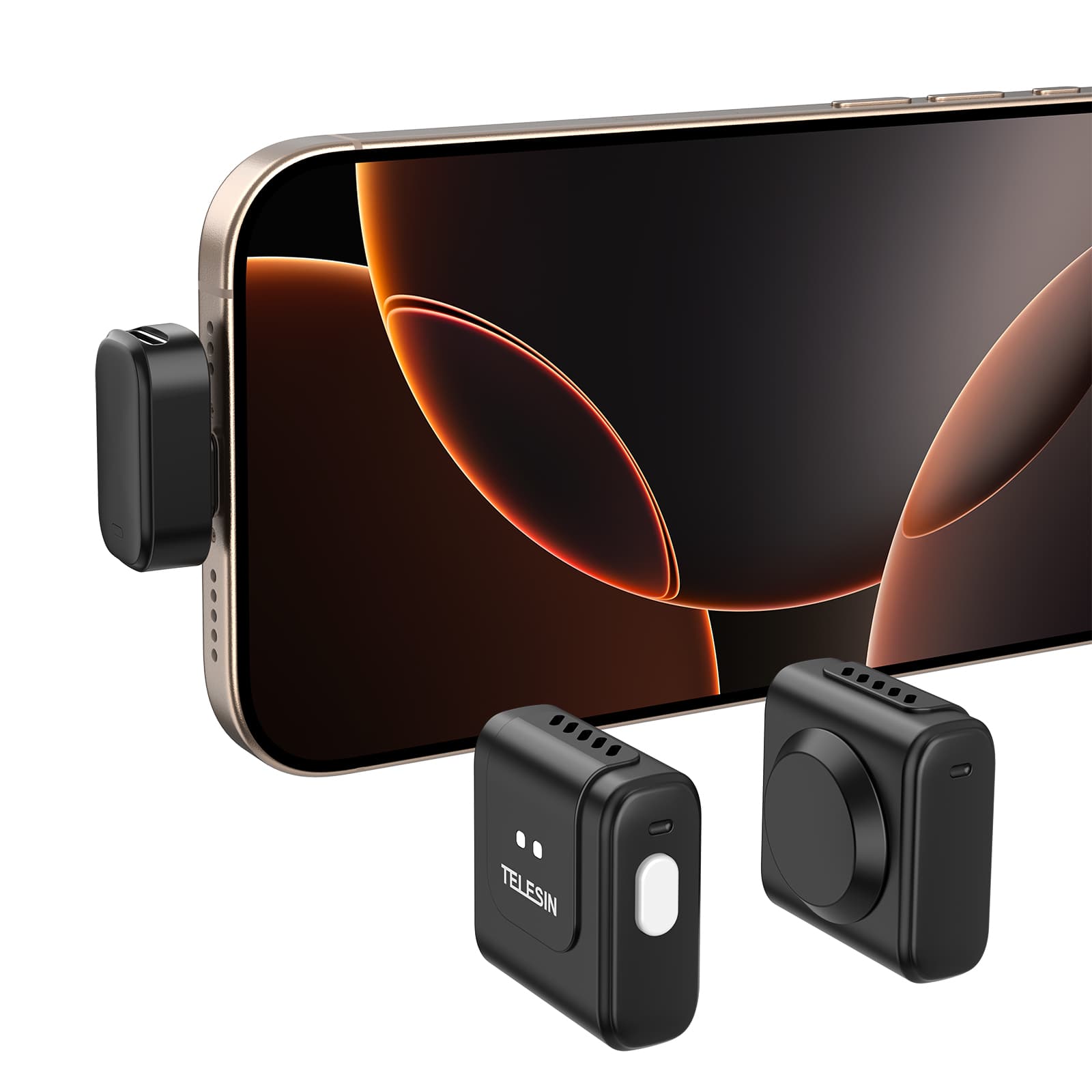 میکروفن بیسیم تلسین مدل P5‑MCP‑14 با درگاه اتصال لایتنینگ — تصویر ۴