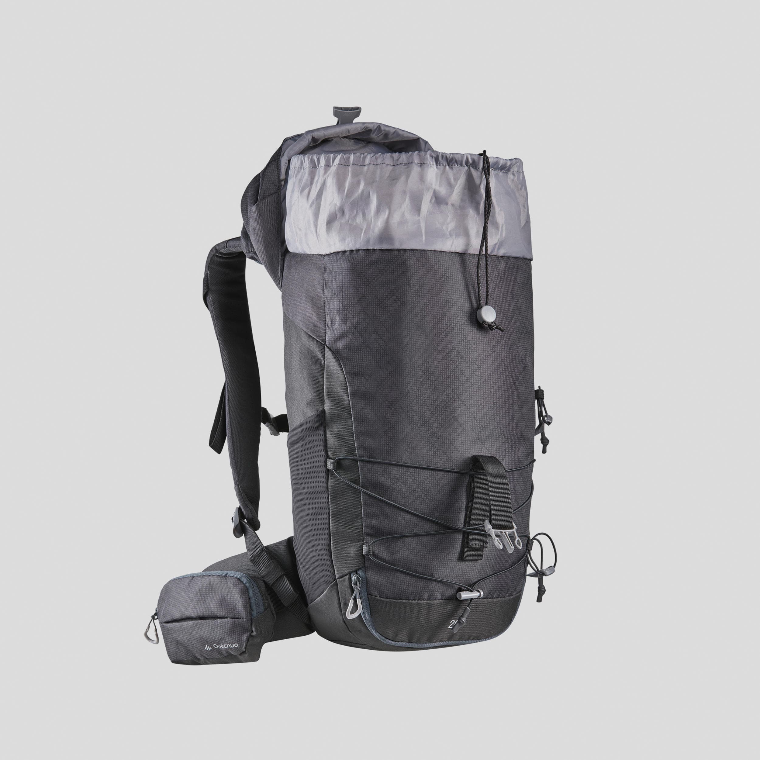 کوله پشتی کوهنوردی کچوا 20 لیتری Quechua Backpack – 20L – Dark Gray – MH100 — تصویر ۸