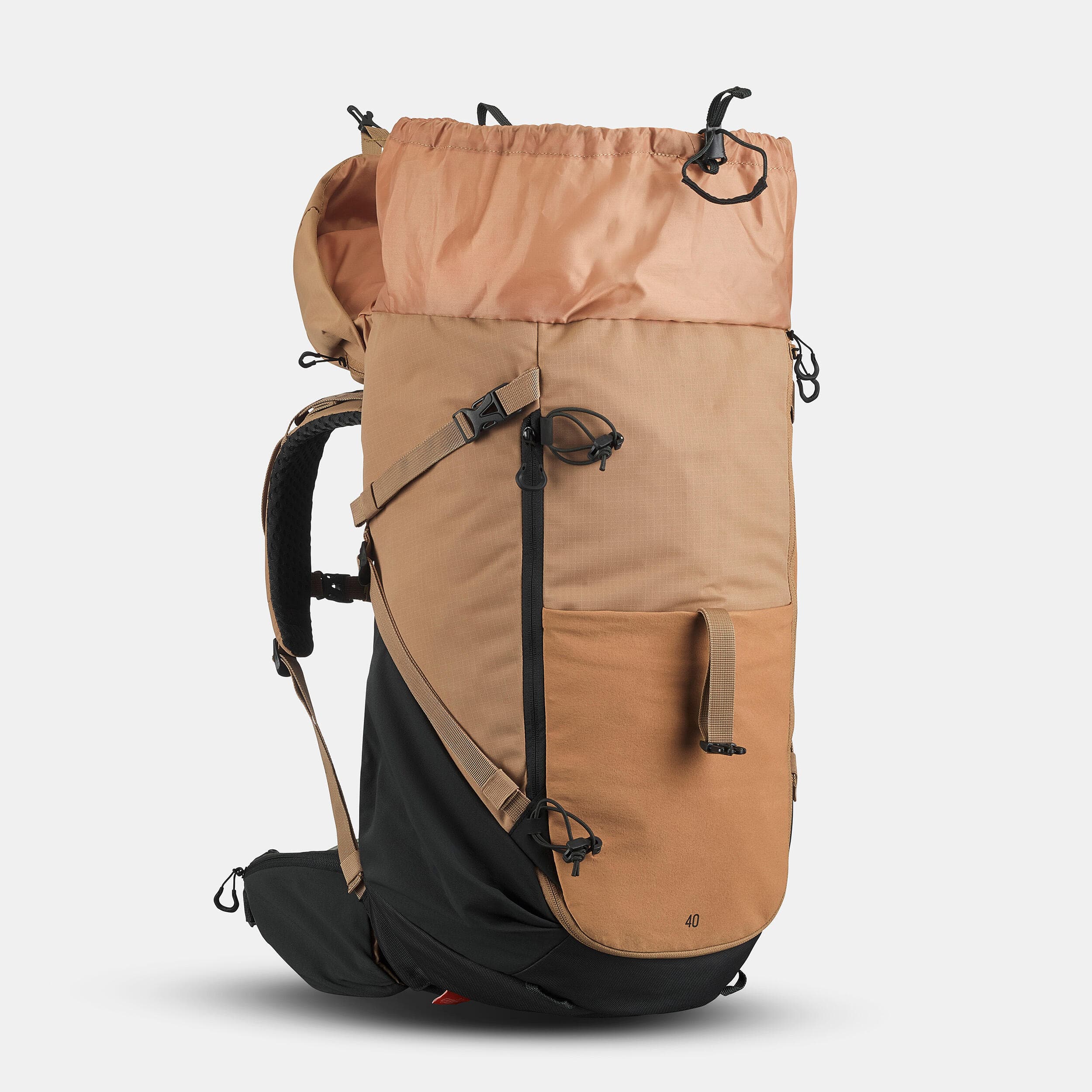 کوله پشتی کوهنوردی کچوا 40 لیتری لارج Quechua Outdoor Backpack – 40L – Tan – MH500 — تصویر ۶