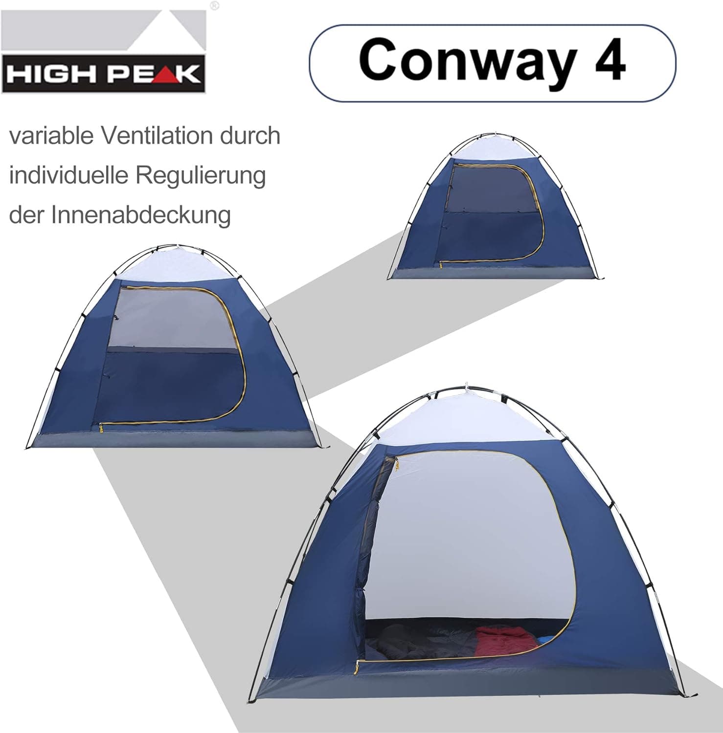 چادر های پیک کنوی 4 نفره – محصول آلمان High Peak Camping Tent Conway – 4 Person — تصویر ۷
