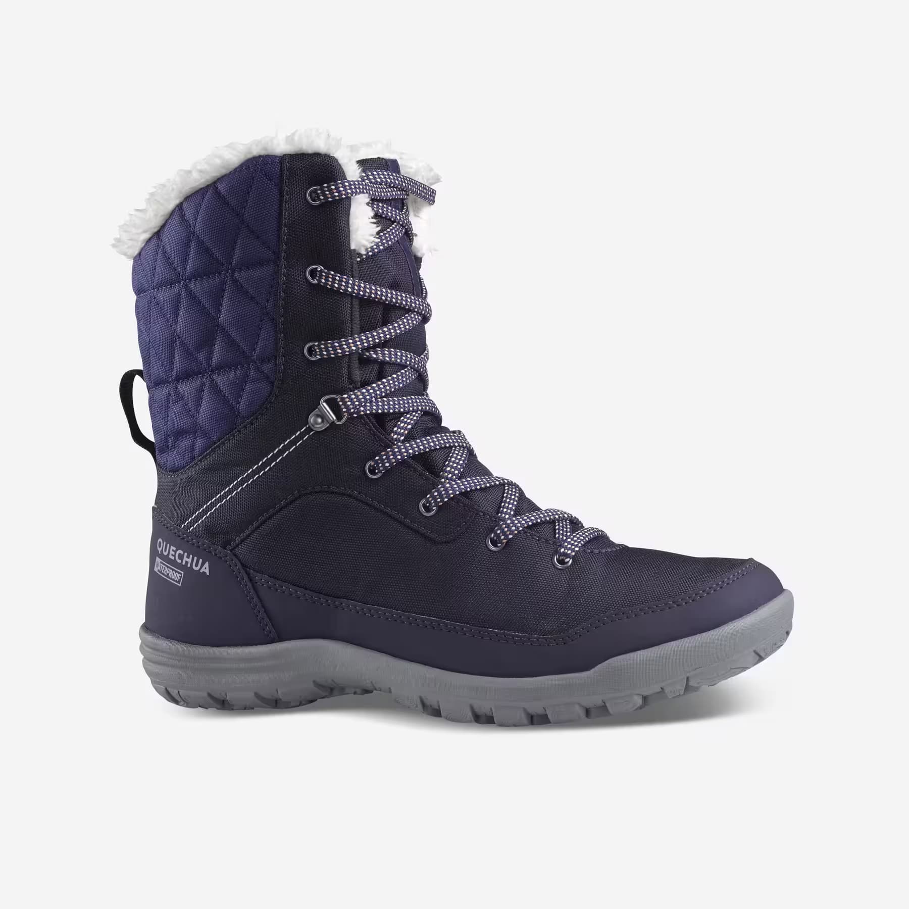 کفش زمستان – بوت زنانه کچوا – ضدآب 2023 Quechua Women’s Waterproof Outdoor Snow Boots – High Shaft – Black – SH100 — تصویر ۵