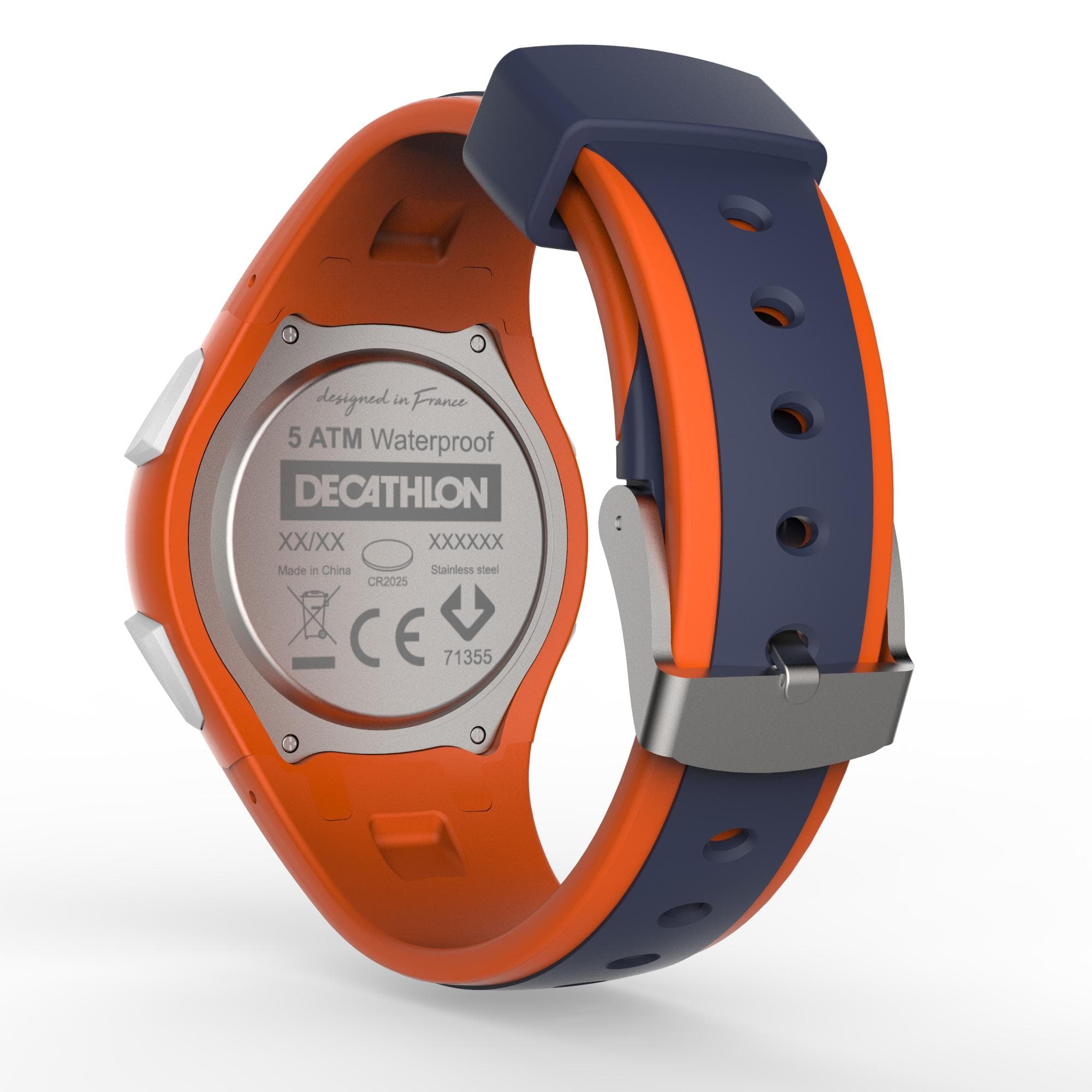 ساعت مچی کالنجی – دکتلون Kalenji Running Watch with Waterproof Stopwatch – Blue / Orange – W200 M — تصویر ۶