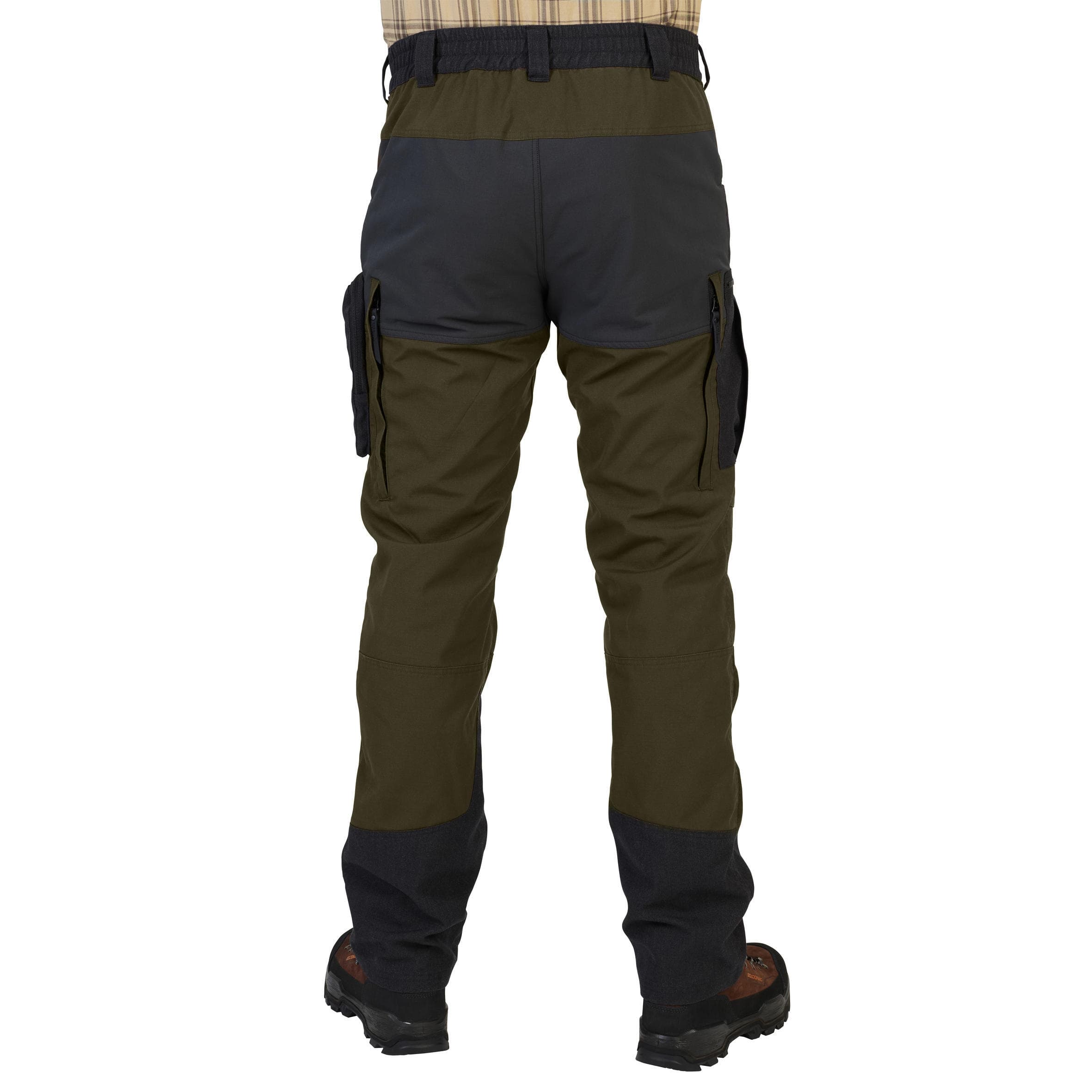 شلوار شکار سولوگناک Solognac Men’s Outdoor Trousers – Hunting and Nature Observation – Green – Steppe 900 — تصویر ۴