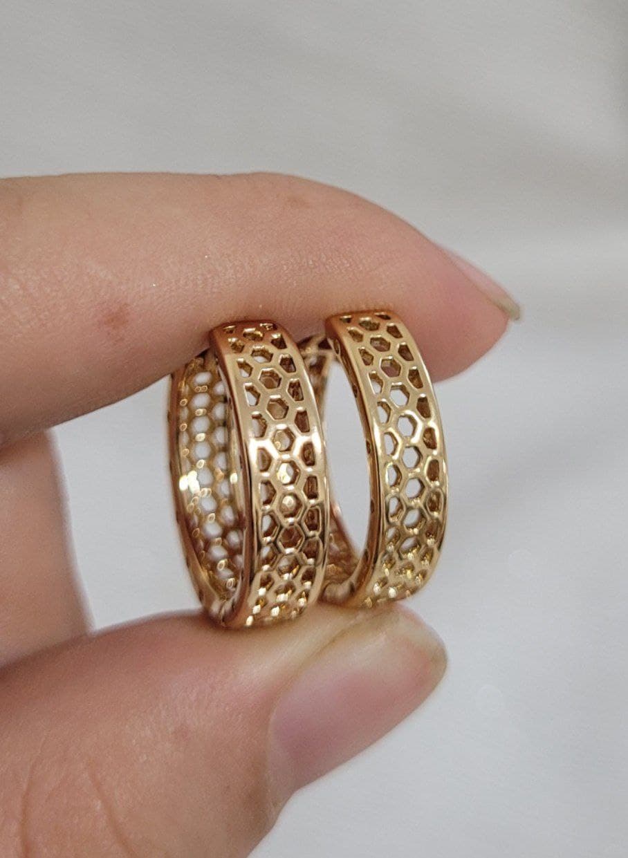گوشواره توری شش ضلعی کد 12396