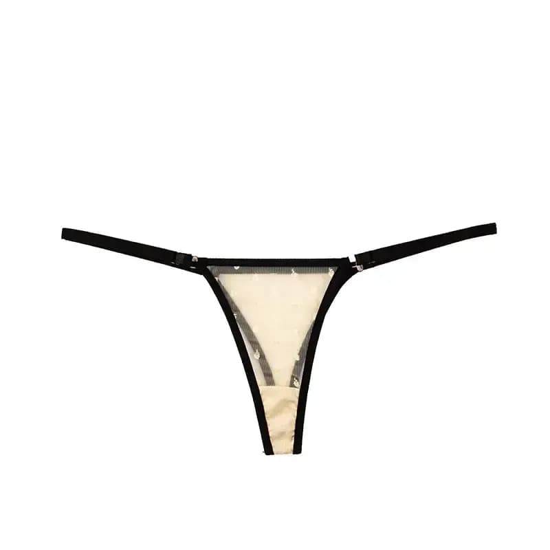 ست سوتین شورت فانتزی سه تیکه لامبادا گیپور حریر شارمین سایز 75 تا 90 کاپ B — تصویر ۶