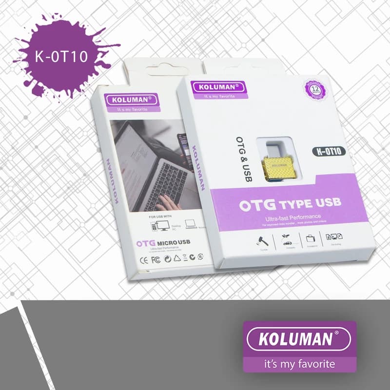 مبدل OTG USB-C کلومن مدل K-OT10 — تصویر ۲