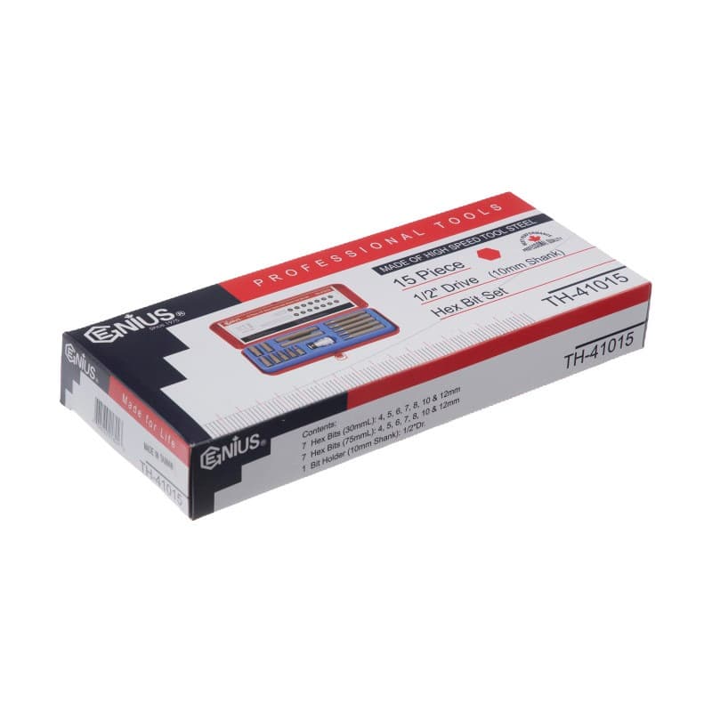 جعبه بیت 15 پارچه آلنی شش گوش مدل Genius TH-41015 جنیوس تایوان — تصویر ۲