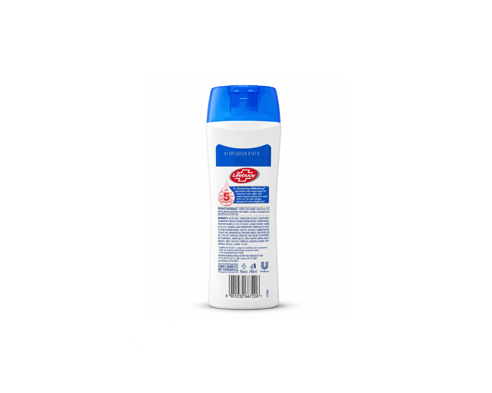 شامپو ضد شوره لایف بوی Lifebuoy مدل Anti-Dandruff با Milk NutriStrong حجم ۳۴۰ میلی لیتر | مراقبت از مو و پوست سر Hair and Scalp Care — تصویر ۲