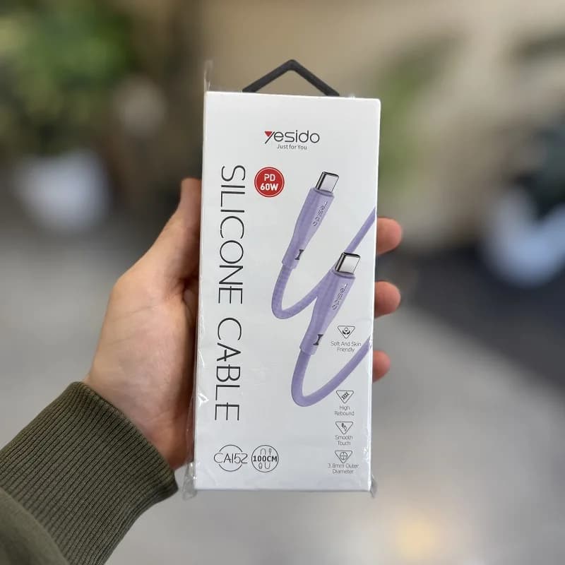 کابل TYPE C به TYPE C یسیدو YESIDO CA152 طول 1 متر — تصویر ۴