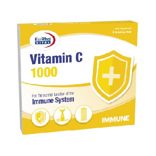 شات ویتامین C 1000 میلی گرم یوروویتال 6 عدد