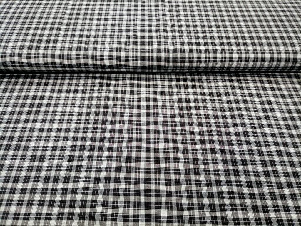پارچه پیراهن مردانه چهارخانه ریز – مشکی (پارچه پیراهن مردانه عرض 1.5 متر) — تصویر ۲
