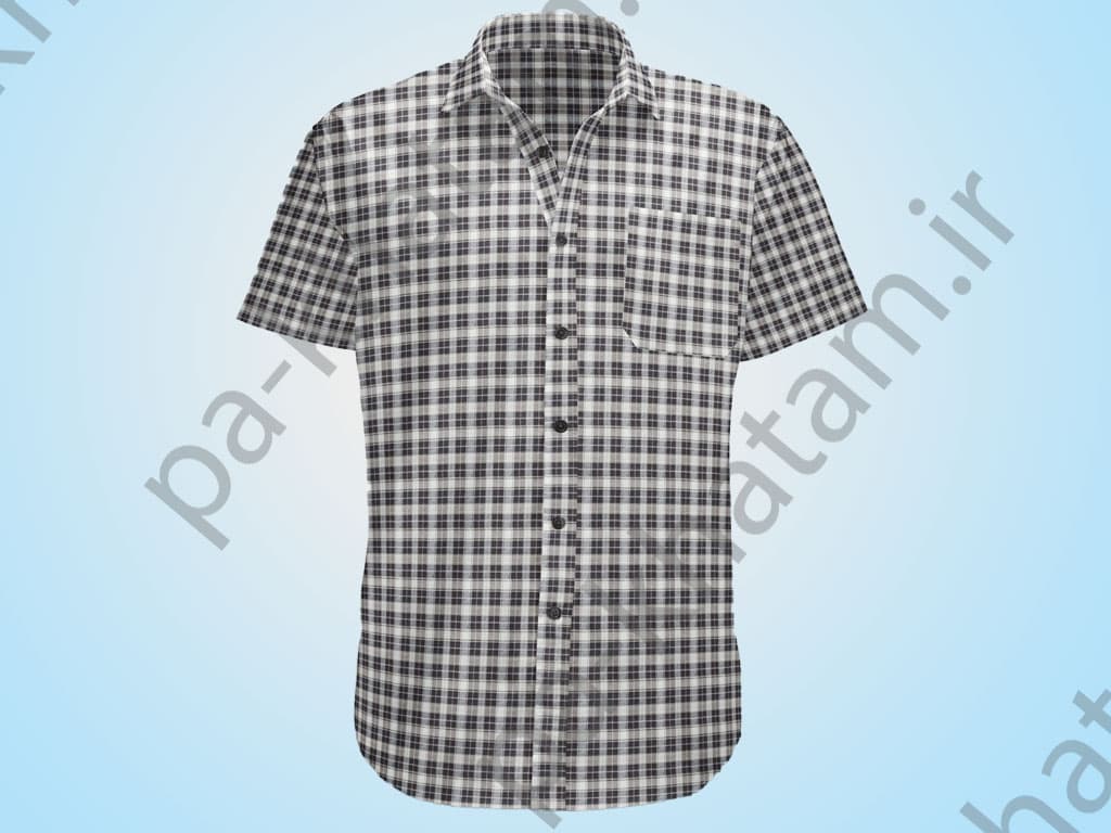 پارچه پیراهن مردانه چهارخانه ریز – مشکی (پارچه پیراهن مردانه عرض 1.5 متر) — تصویر ۷