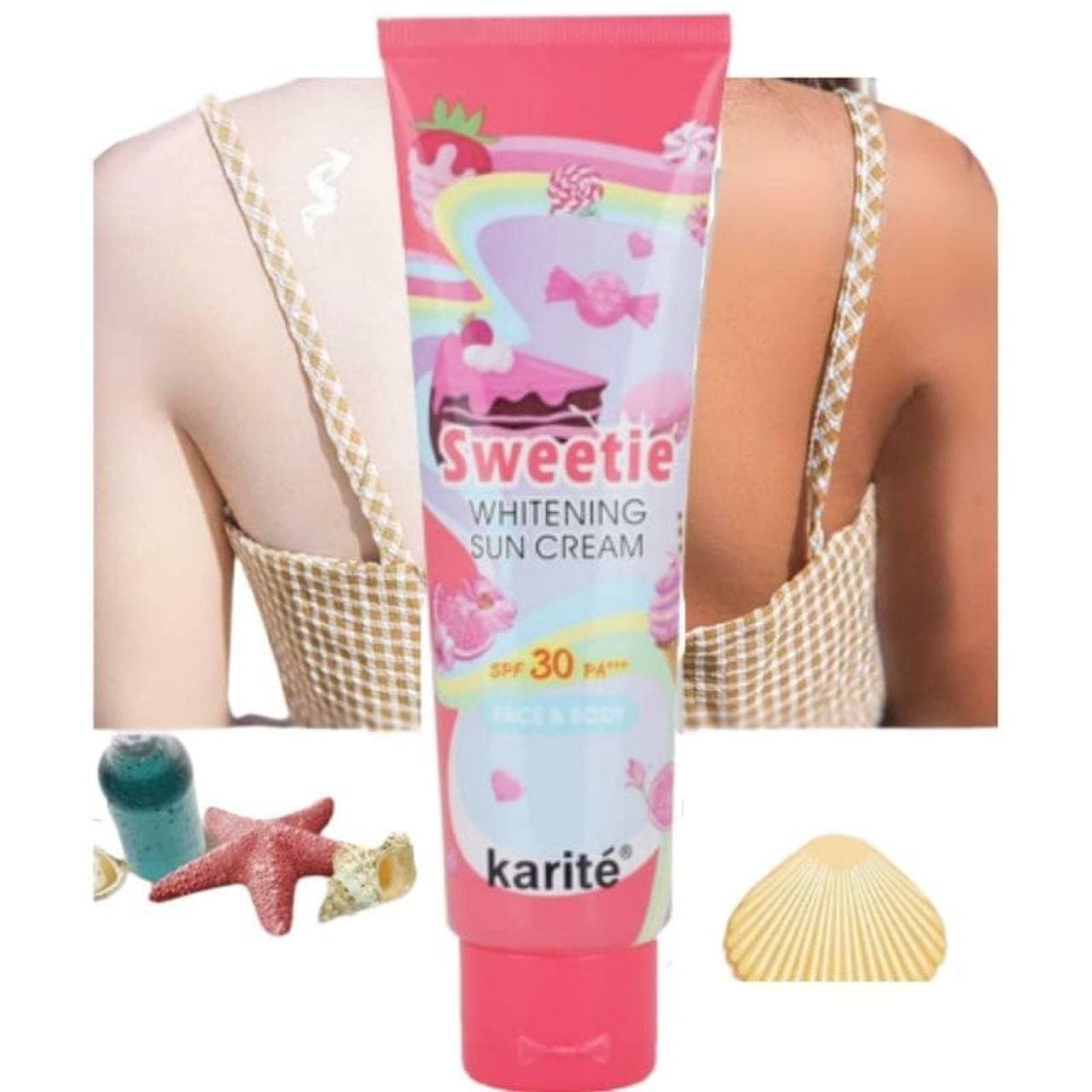 کرم ضدآفتاب و سفید کننده کاریته karite مدل Sweetie — تصویر ۲