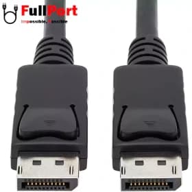 کابل مانیتور Dual DisplayPort 1.4 (برند D-NET – مدل DT-405 – طول ۳ متر – مشکی – گارانتی تست و تضمین اصالت کالا) (روکش گرد مشکی PVC – بسته‌بندی جعبه‌ای) — تصویر ۳