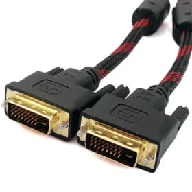 کابل مانیتور Dual DVI-D Dual Link (برند TP-Link – مدل 183069 – طول ۱۵ متر – مشکی قرمز بافته شده – گارانتی تست و تضمین اصالت کالا) — تصویر ۲
