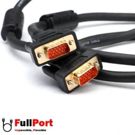 کابل تصویر VGA – برند واسل – مدل VG-030 – طول 3 متر – مشکی – گارانتی 36 ماهه واصل ( روکش گرد PVC مشکی)