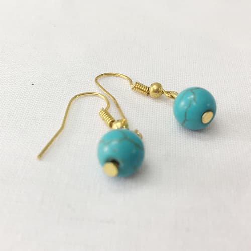 گوشواره حلقه ای فیروزه
