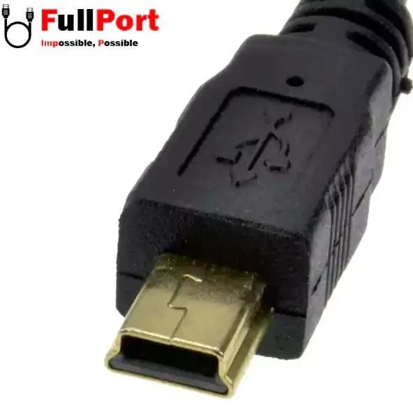 کابل دیتا مینی USB 5 پین به USB 2.0 Type A – برند FARANET – مدل 2503-FN – طول 30 سانتیمتر – مشکی – گارانتی فرانت 1 ساله — تصویر ۴