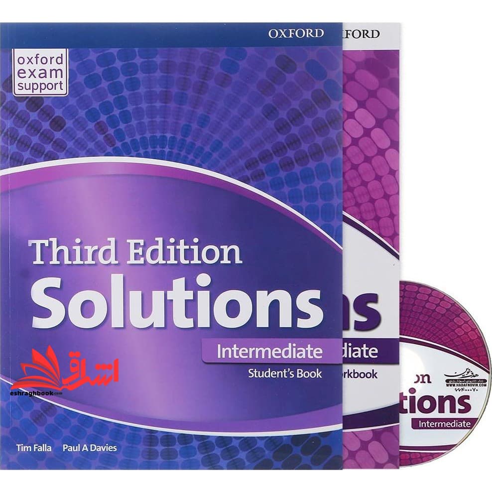 کتاب solutions intermediate SB+WB third edition