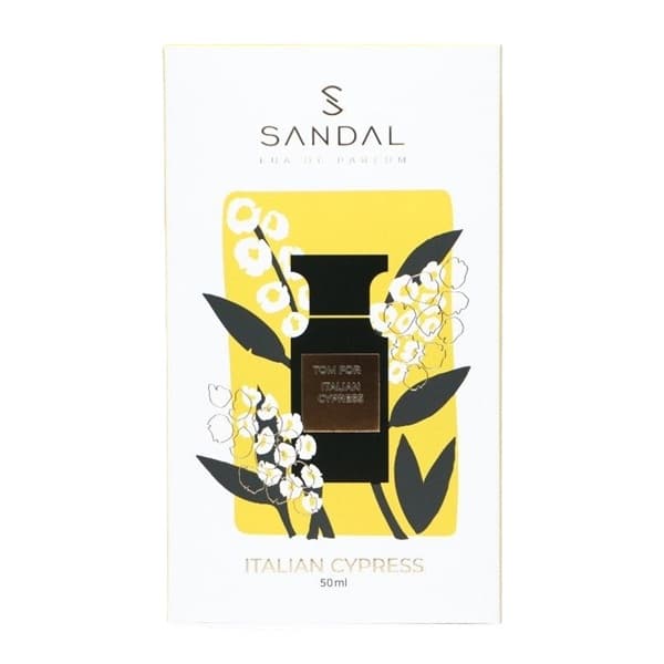 عطر جیبی مردانه صندل مدل TOM FOR ITALIAN CYPRESS حجم 50 میلی لیتر | Sandal TOM FOR ITALIAN CYPRESS Eau De Parfum For Men 50 ml — تصویر ۳