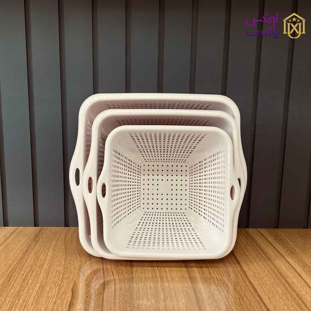 ست کاسه و آبکش چهارگوش 2067 — تصویر ۲