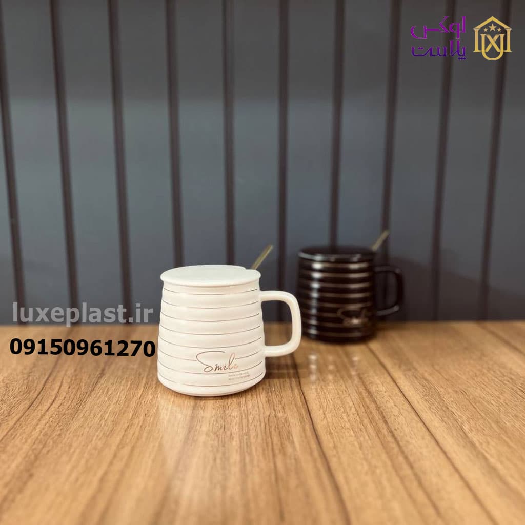 ماگ سرامیکی راه راه قاشق دار (763) — تصویر ۴