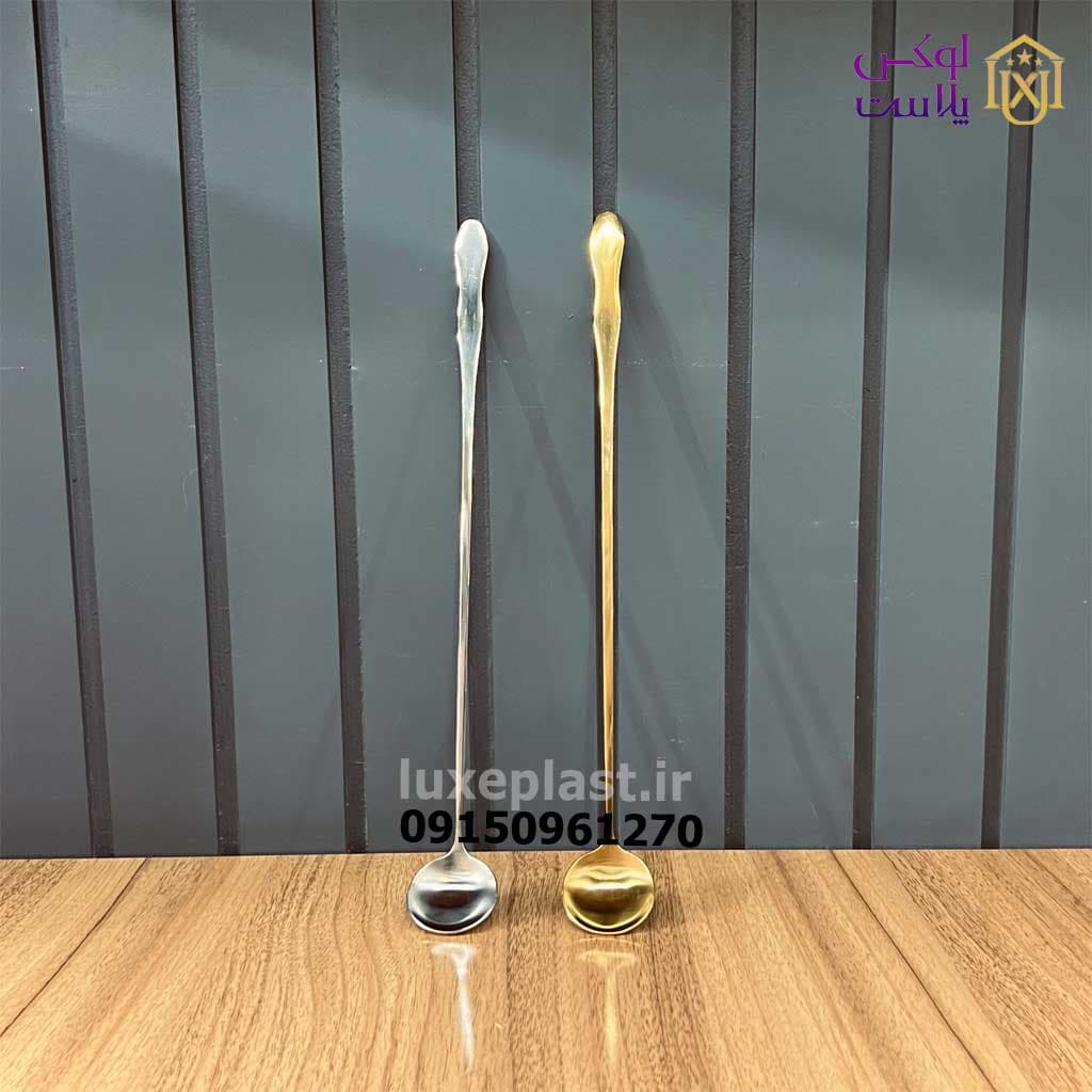 قاشق همزن پارچ در دو رنگ استیل و طلایی 2703 — تصویر ۴