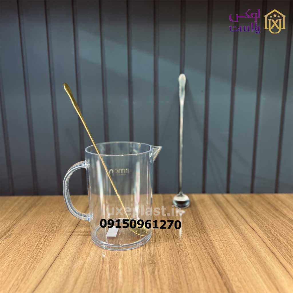 قاشق همزن پارچ در دو رنگ استیل و طلایی 2703 — تصویر ۳