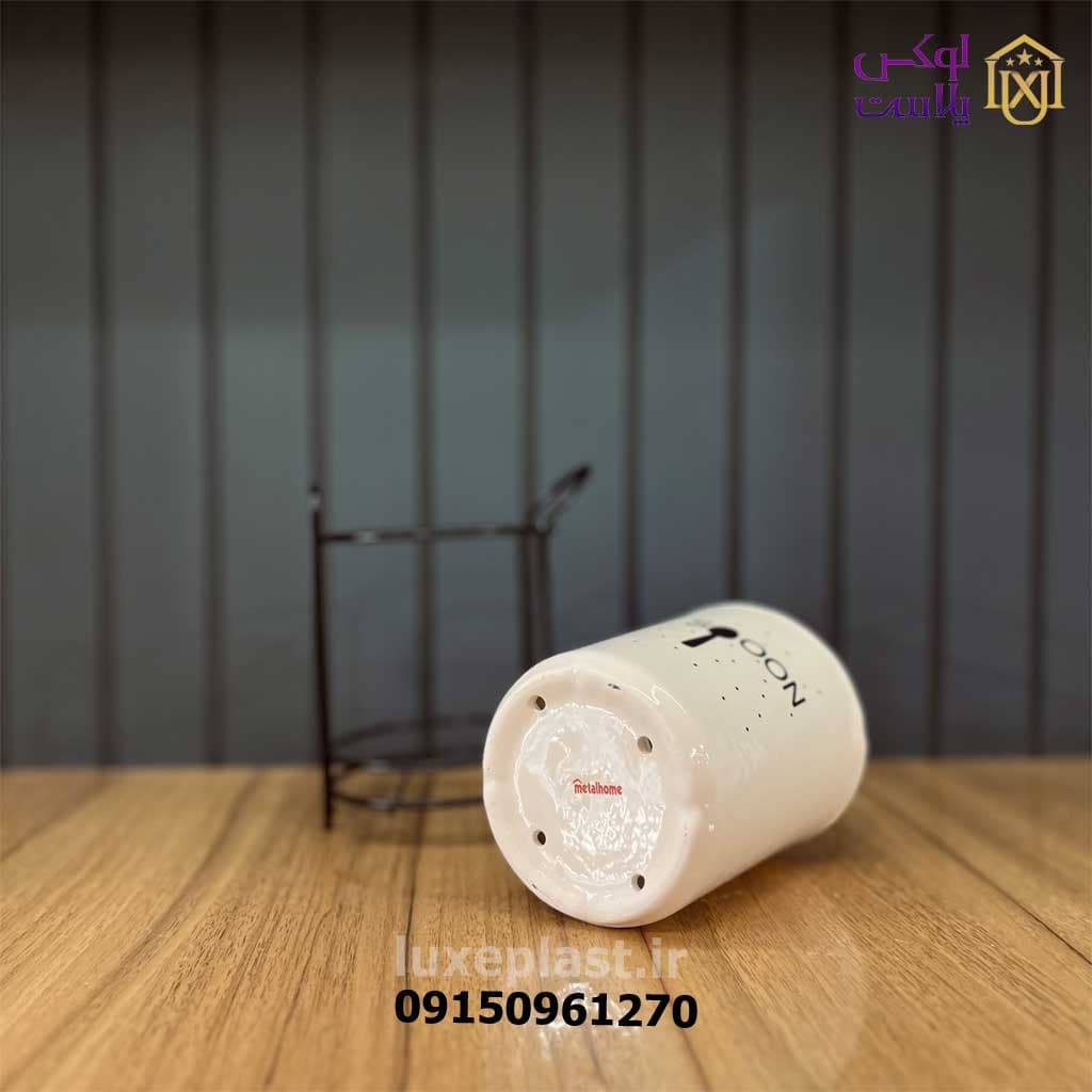 جا قاشقی سرامیکی تک رومیزی با استند فلزی 10246 — تصویر ۲