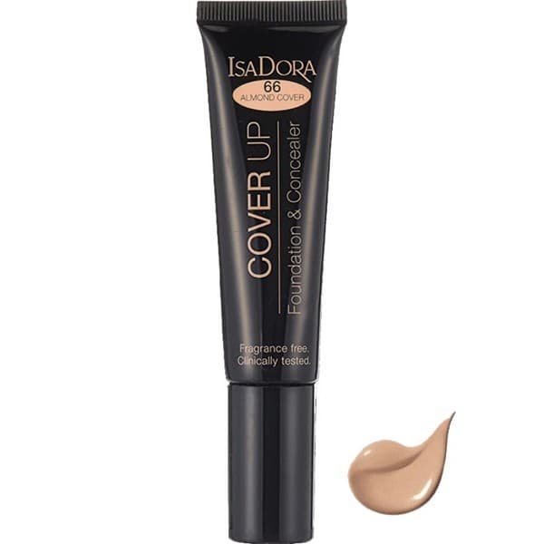 کرم پودر و کانسیلر ایزادورا سری Cover Up شماره 66 رنگ Almond Cover (آلموند کاور)